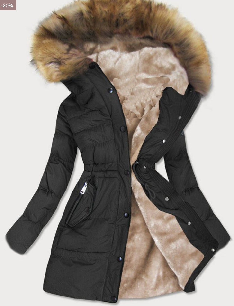 SANDY - Padded jacket with warm plush lining