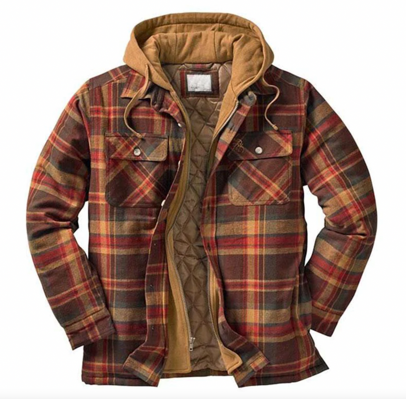 CRIS - Men's checked jacket with hood for autumn and winter 