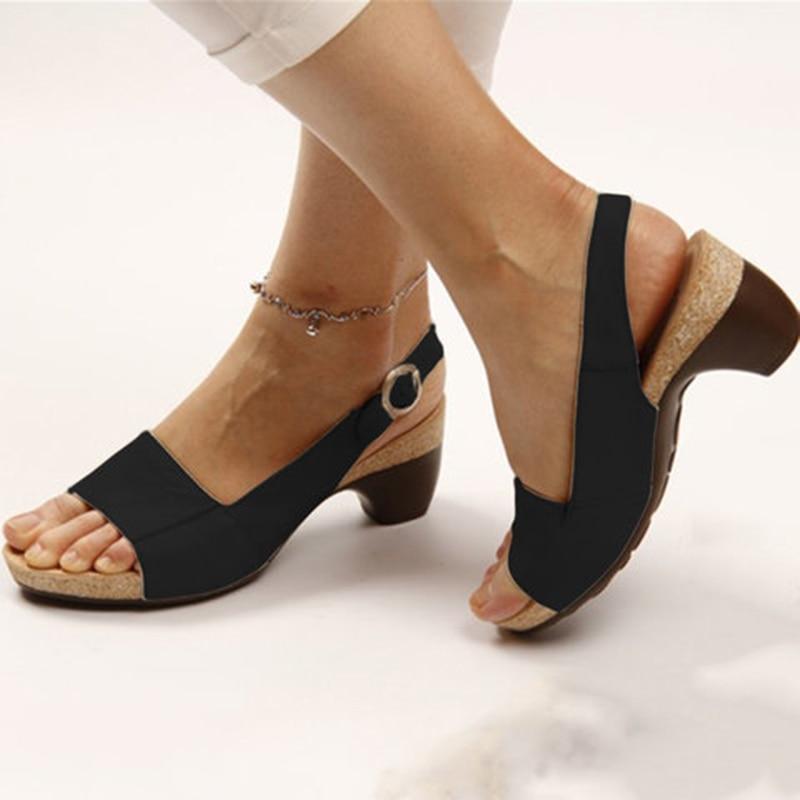 KOMFY HEEL - Stylish orthopedic sandals with extremely stable support despite the heel